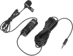 BOYA BY-M1 PRO Universal 3.5mm Plug Omni-directional Lavalier Microphone, Cable Length: 6m (Black) Microphone