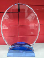 Custom Oval Crystal Award Trophy