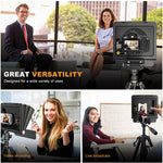 LENSGO TC7II Portable Ultimate Teleprompter Kit for Smartphones and Cameras.