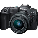 Canon EOS R8 Mirrorless Camera with RF 24-50mm f/4.5-6.3 IS STM Lens.