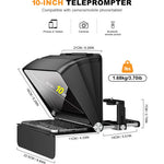 LENSGO TC7II Portable Ultimate Teleprompter Kit for Smartphones and Cameras.